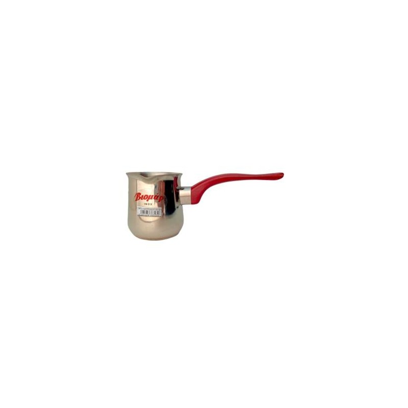 Cafetière "Briki" de taille moyenne en acier inoxydable pour café grec - 350 ml / diamètre 8 cm