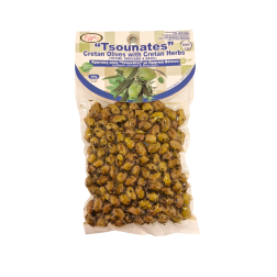Olives de Crète variété Tsounati marinées aux "thym, origan et basilic" ELLIE 200 g