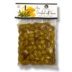 Olives vertes craquées au citron PREMIUM CRETE en sous vide 220 g