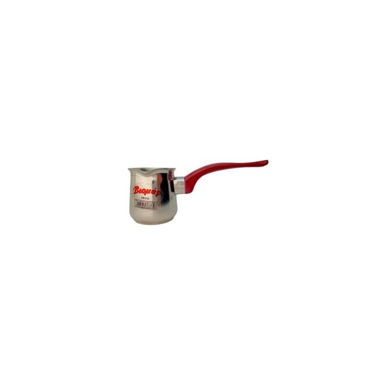 Cafetière "Briki" de petite taille en acier inoxydable pour café grec - 200 ml / diamètre 7 cm