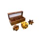 Set de 3 puzzles en bois 17x7x7 cm