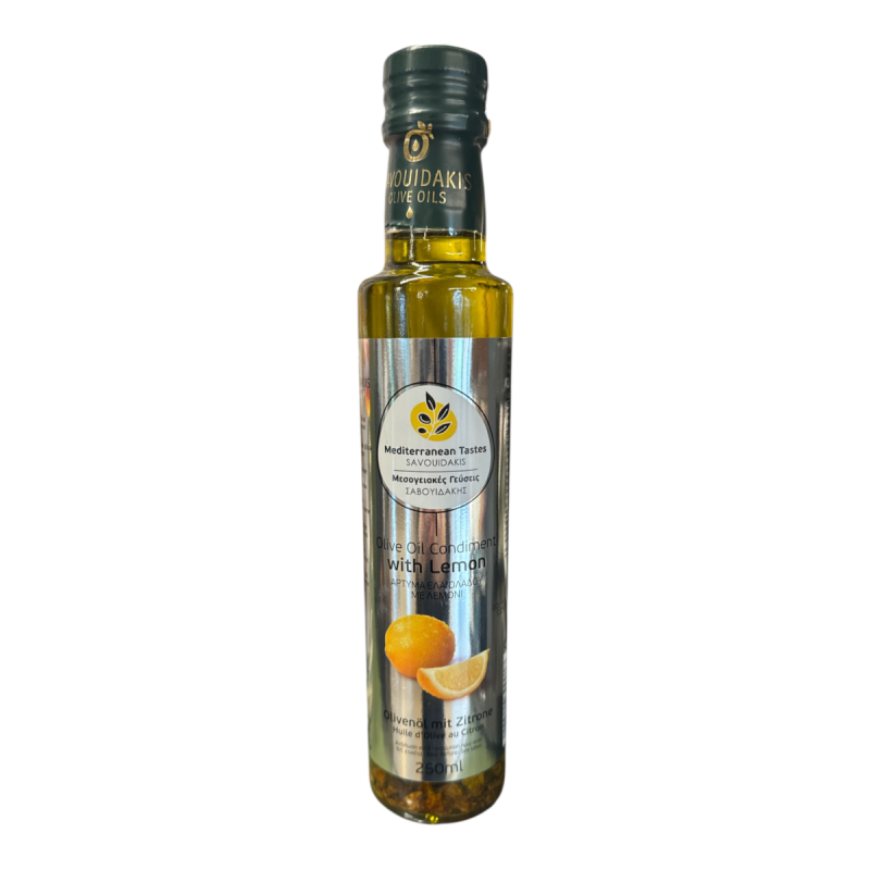 Huile d’olive vierge extra infusée au citron SAVOUIDAKIS 250 ml