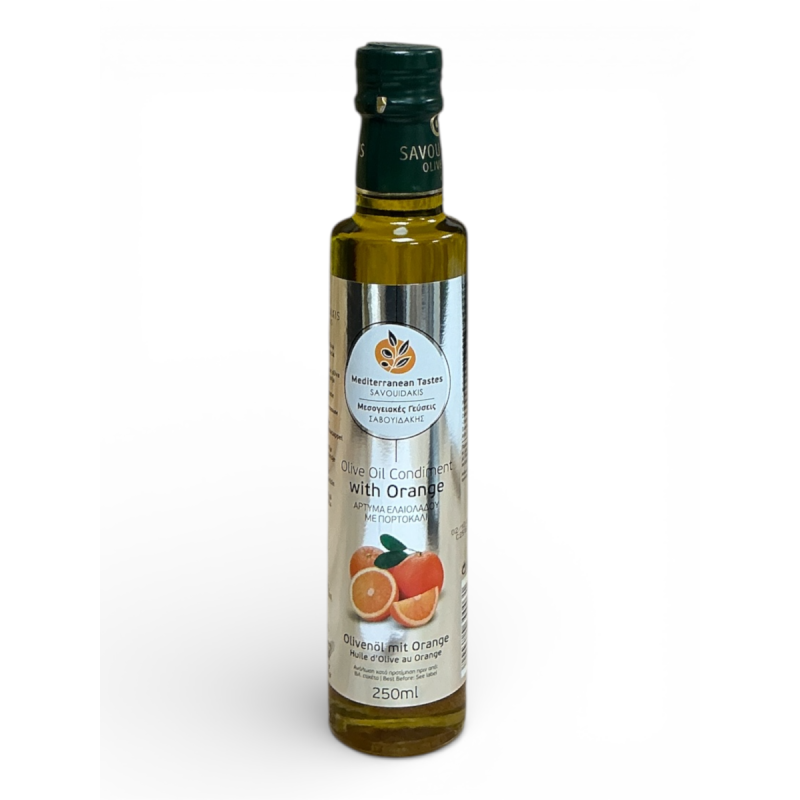 Huile d’olive vierge extra infusée à l'orange SAVOUIDAKIS 250 ml