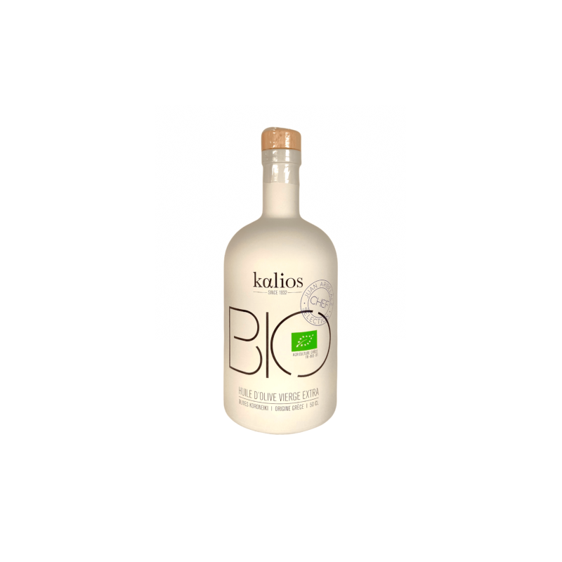 Huile d'olive BIO KALIOS Chef Juan Arbelaez Récolte début de saison 500 ml