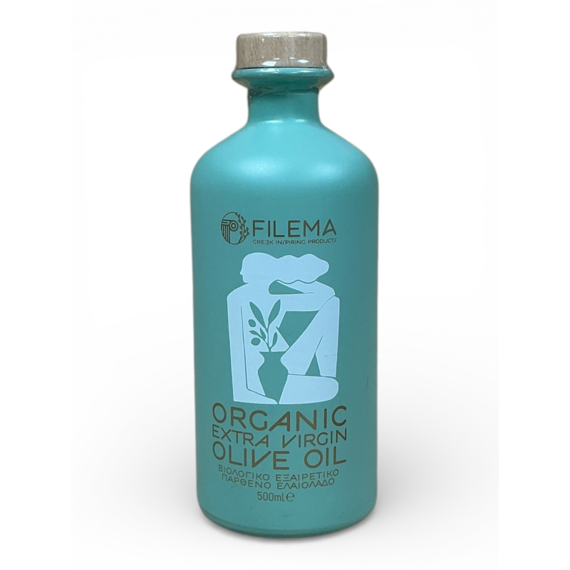Huile d’olive vierge extra BIO de Crète FILEMA bouteille céramique 500 ml