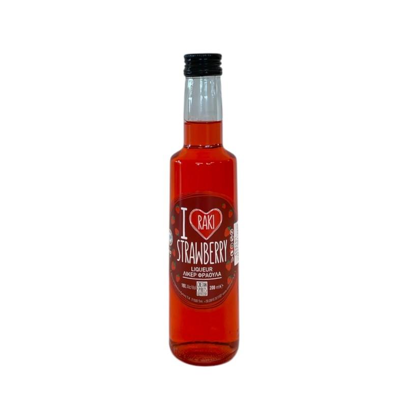 Liqueur I love RAKI à la fraise CRETAN SPIRIT 19 % vol 200 ml