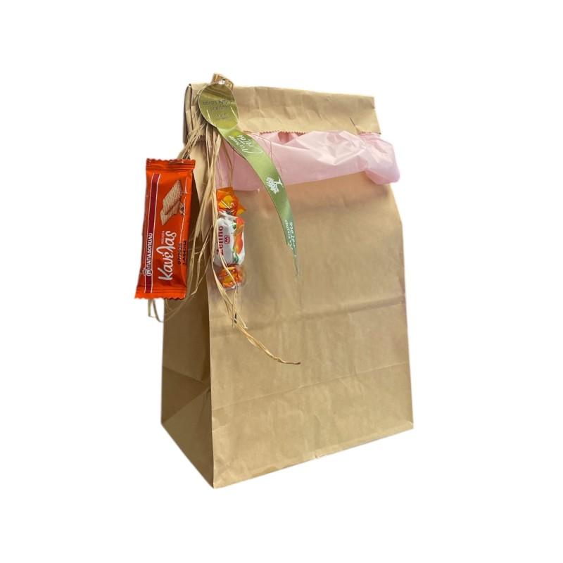 Sac papier en kraft de taille ALPHA 27x15x9 cm Sac papier en kraft de taille ALPHA 27x15x9 cm