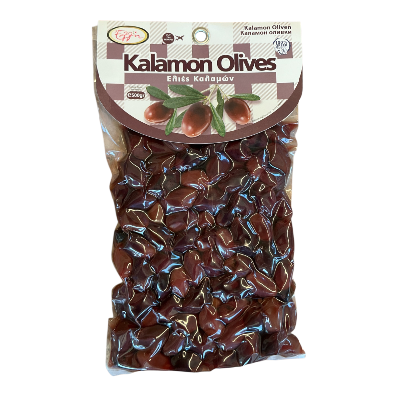 Olives de Kalamata noires naturelles en sous vide ELLIE 500 g