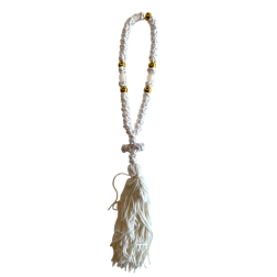 Komboskini - chapelet de prière orthodoxe blanc 35 nœuds