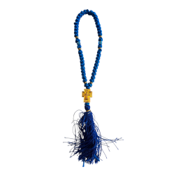 Komboskini - chapelet de prière orthodoxe bleu 50 nœuds