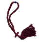 Komboskini laine - chapelet de prière orthodoxe violet 50 nœuds