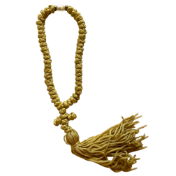 Komboskini laine - chapelet de prière orthodoxe beige 50 nœuds
