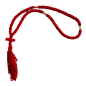 Komboskini laine avec 3 perles - chapelet de prière orthodoxe rouge 100 nœuds