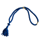Komboskini laine avec 3 perles - chapelet de prière orthodoxe bleu 100 nœuds