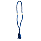 Komboskini laine avec 3 perles - chapelet de prière orthodoxe bleu 100 nœuds