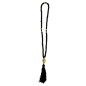 Komboskini à 3 perles et croix en or - chapelet de prière orthodoxe noir 100 nœuds