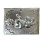 Ex-voto grec Bébé (tama) - plaque votive orthodoxe métal argenté 6 x 8 cm
