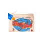Pochette imprimée - Porte-monnaie "L'île de la Crète" - WHAT AN ISLAND - 15x11 cm