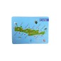Magnet souvenir de Crète-Grèce "Carte île de Crète" 7,4x5,5 cm