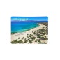 Magnet souvenir de Crète-Grèce, le paradis perdu sur l'île de Chrissi 7,4x5,5 cm