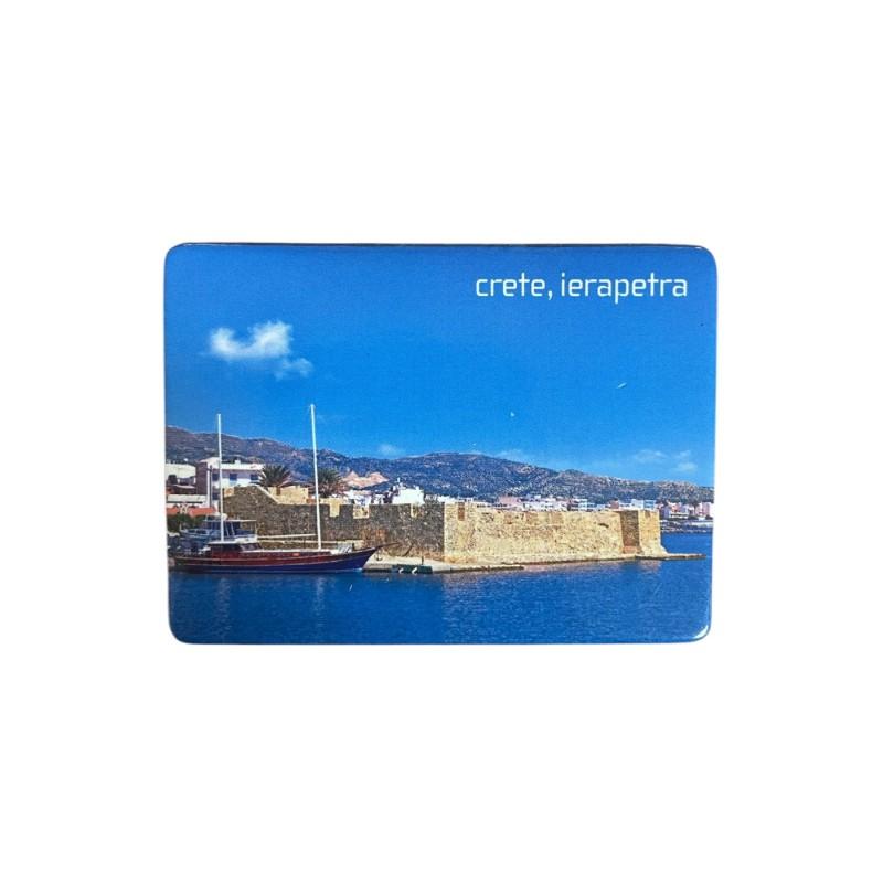 Magnet souvenir de Crète-Grèce "Forteresse vénitienne- Ierapetra" 7,4x5,5 cm