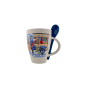 Tasse à thé avec sa cuillère - motif le minotaure et Knossos
