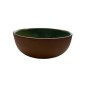 Saladier en terre cuite émaillée vert foncé ESPIEL 8x21x21 cm