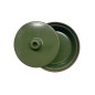 Cocotte individuelle en terre cuite émaillée verte foncé ESPIEL 6x14.5x14.5 cm