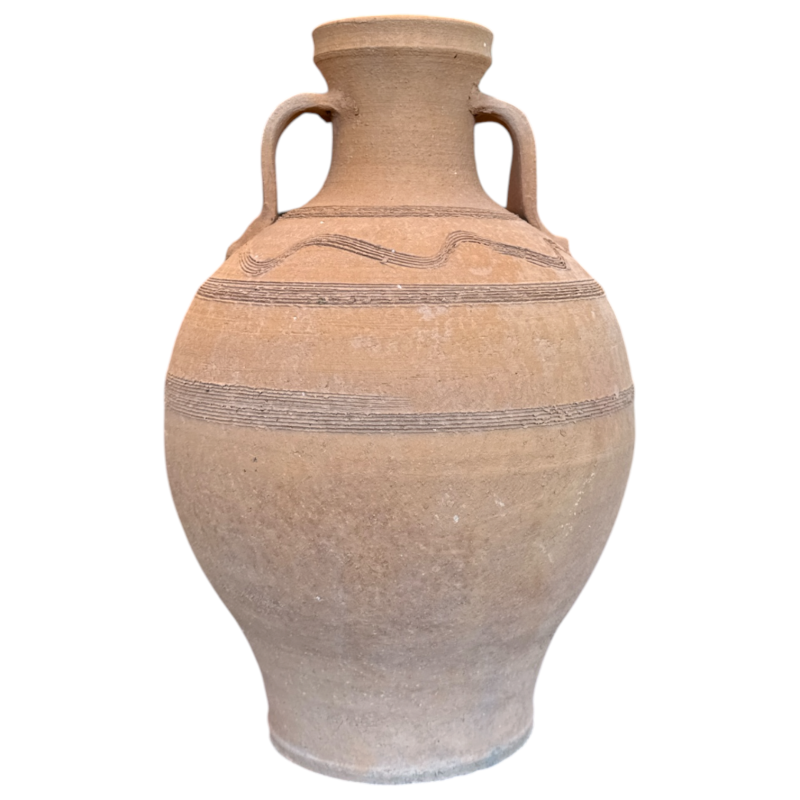 Pot stamnaki en terre cuite artisanale de Crète KRITIKA CERAMICA modèle 30 cmX25 cm