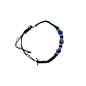 Bracelet grec noir Porte Bonheur avec 3 perles "oeils"