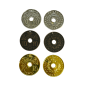Pièce grecque "10 Lepta" 34 mm differentes couleurs