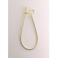 Supports Boucles d'oreilles pendantes en métal or 3,7 cm - vendu par 2 pièces Supports Boucles d'oreilles pendantes en métal or 3,7 cm - vendu par 2 pièces