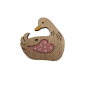 Canard en bois en rose à suspendre avec 2 trous 5 cm Canard en bois en rose à suspendre avec 2 trous 5 cm