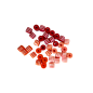 Lot de 10 perles cylindriques rayées 0,9 x 1,1 cm - 3 couleurs disponibles