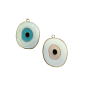 Pendentif œil grec émaillé en métal, 3.2 x 4.2 cm, différentes couleurs