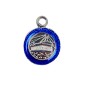 Pendentif émaillé bleu-argent "Le Parthénon" 1,9 x 2,4 cm