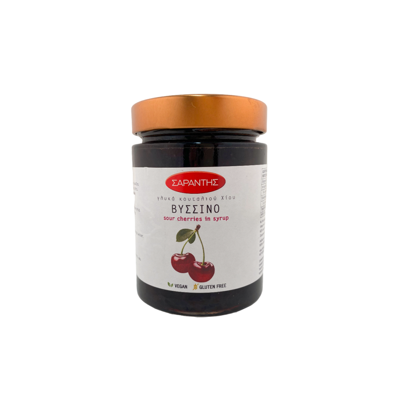 Griottes confites au sirop SARANTIS 453 g Griottes confites au sirop SARANTIS 453 g