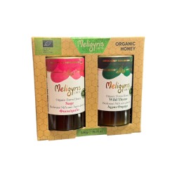 Coffret de miel de thym et de la sauge grec BIO MELIGYRIS 2x270 g