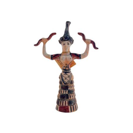 Déesse aux serpents en terre cuite fait main IDOLS ART hauteur 21 cm
