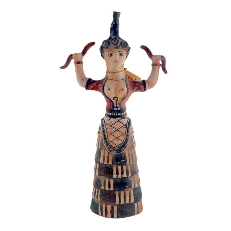 Déesse aux serpents en terre cuite fait main IDOLS ART hauteur 30 cm