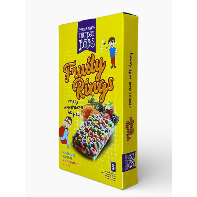 Barres de céréales aux fruits et au miel FRUITY RINGS – THE BEE BROS 125 g