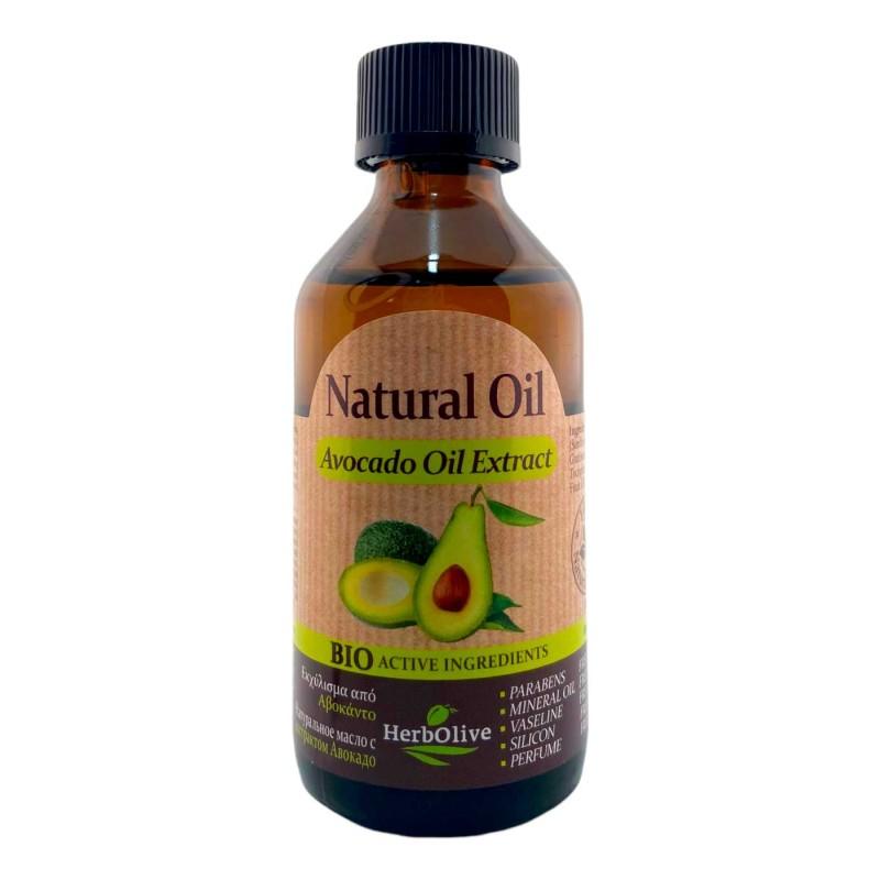 Extrait d'huile naturel d'avocat HERBOLIVE 100 ml
