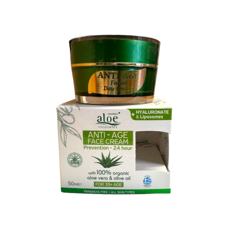 Crème anti-rides réparatrice à l'aloe vera et à l'huile d'olive ALOE TREASURES