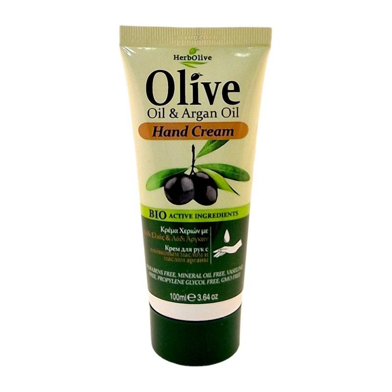 Crème mains à l'huile d'olive et huile d'argan HERBOLIVE 100 ml
