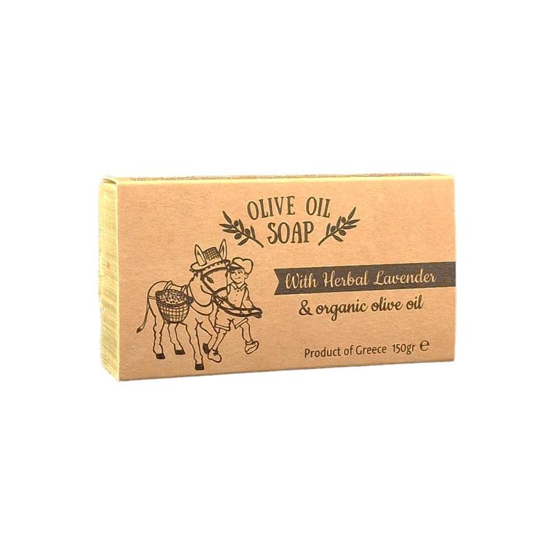 Savon naturel à la lavande et à l'huile d'olive BIO SPANAKIS 150 g Savon naturel à la lavande et à l'huile d'olive BIO SPANAKIS 150 g