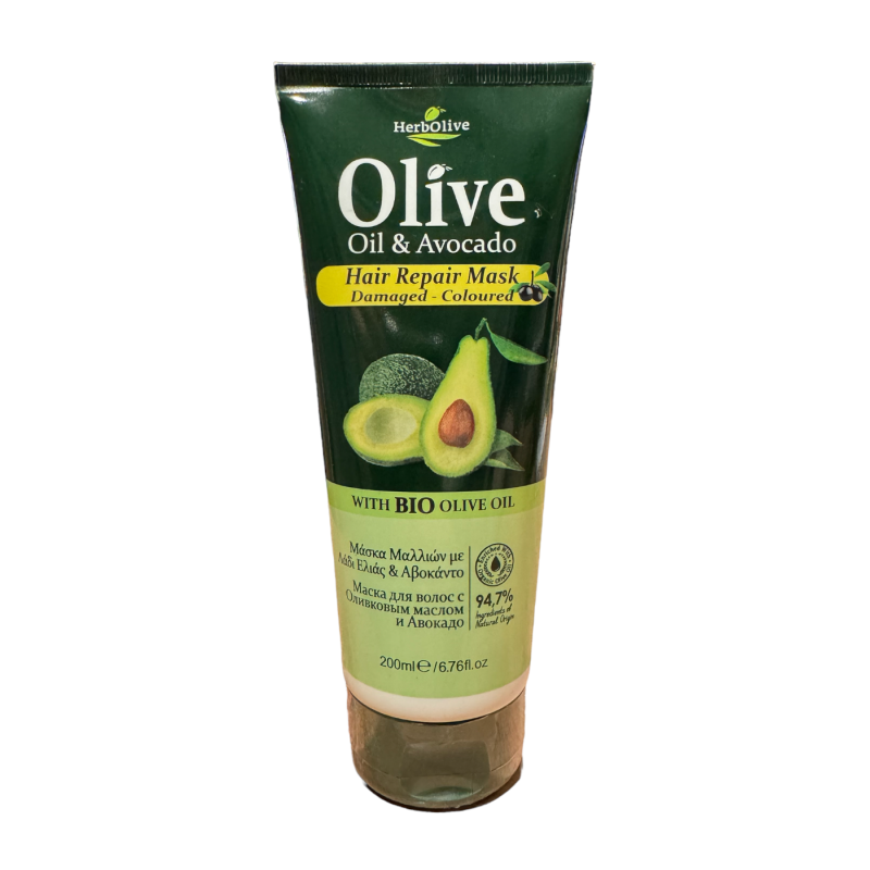 Masque cheveux à l'huile d'olive et à l'avocat HERBOLIVE 200 ml