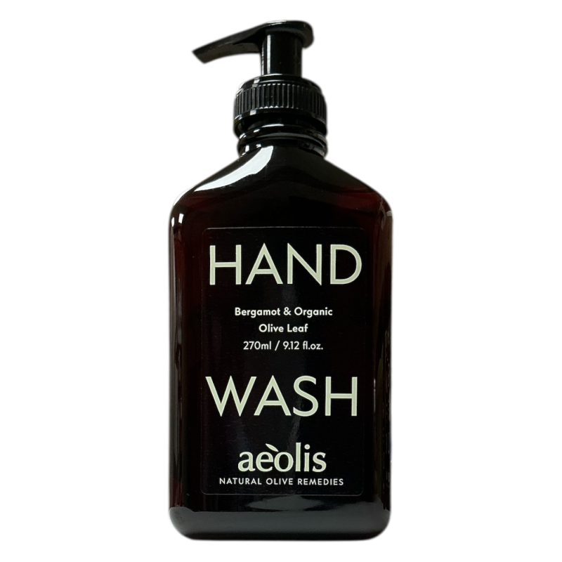 Savon liquide pour les mains au bergamote et feuilles d'olivier bio AEOLIS 270 ml