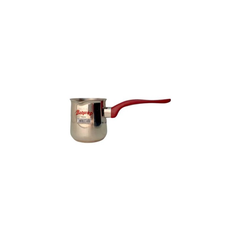 Cafetière "Briki" de grande taille en acier inoxydable pour café grec - 450 ml / diamètre 9 cm