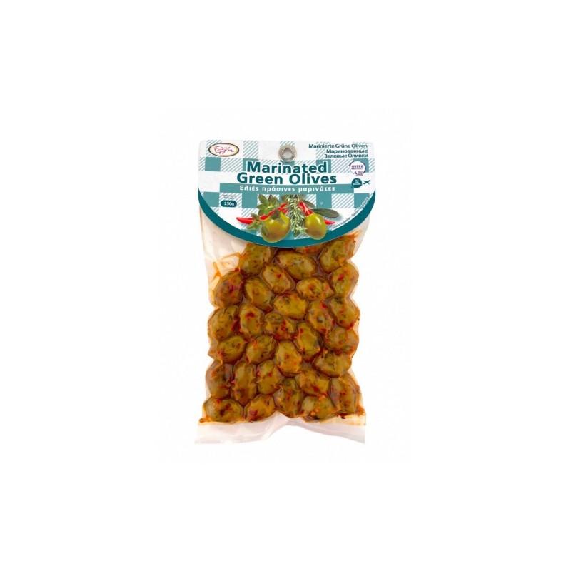 Olives vertes marinées grecques ELLIE 250 g