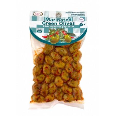 Olives vertes marinées grecques ELLIE 250 g